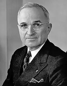 Harry S. Truman, président des États-Unis.