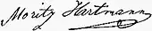 signature de Moritz Hartmann