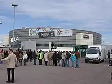 La salle aux couleurs du Concours Eurovision de la chanson 2007