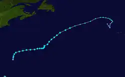 Parcours de la tempête tropicale Harvey