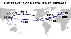 Les voyages de Hasekura
