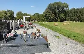 La partie récente du cimetière.