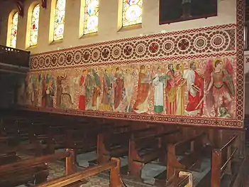 Fresques de la chapelle du Sacré-Cœur.