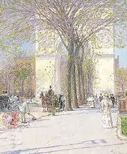 Washington Arch Spring de Childe Hassam.