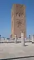 La tour Hassan, à Rabat (Maroc).