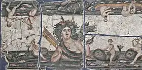 Mosaïque romaine du Ve siècle représentant Thalassa au musée archéologique d'Hatay