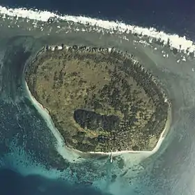 Vue aérienne de Hatoma-jima