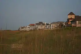 Maisons au bord de la plage de Hatteras.