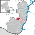 Localisation de Hatzenbühl dans la Verbandsgemeide et dans l'arrondissement