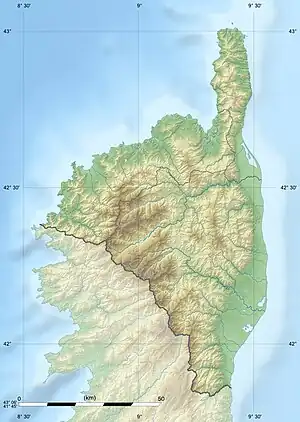 Voir sur la carte topographique de la Haute-Corse