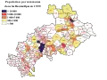 Population par communes dans les Hautes Alpes en 1999