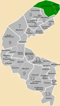 La première circonscription en 1967.