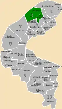 La troisième circonscription en 1967.