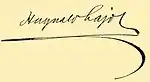 Signature de Lajos Haynald