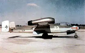 Heinkel He 162 piloté par Hanna