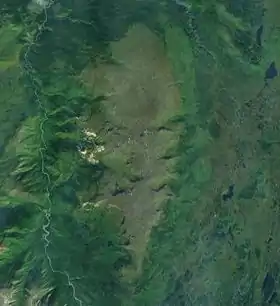 Image satellite des pics Heart.