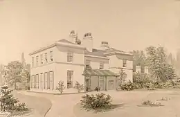 Heathfield Hall - 1835 peinture d'Allen Edward Everitt
