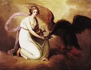 Gaspare Landi, Hébé offrant une coupe à Jupiter métamorphosé en aigle, 1790
