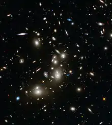 Frontière de Hubble effectuée sur Abell 2744.