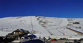 Vue aérienne de la station.