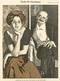 Dessin d'Ernst Heilemann paru dans Simplicissimus en 1911.