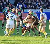 Le match opposant Clermont aux Harlequins lors de la cinquième journée, sommet de cette poule 4.