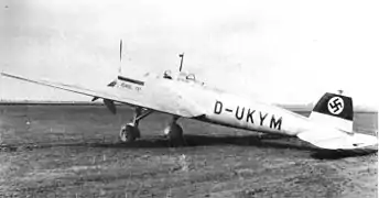 Avion Heinkel, modèle de celui de 1939,.