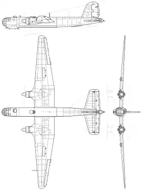 vue en plan de l’avion