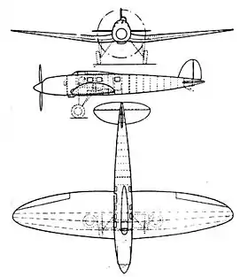 vue en plan de l’avion