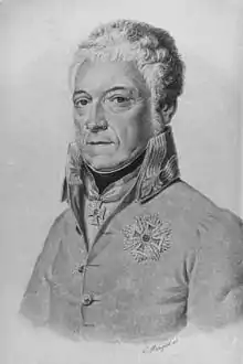 Ier corps d'armée, général Heinrich Johann de Bellegarde.