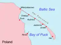 Villes de la baie de Puck et de la péninsule de Hel.