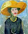 Dame mit gelbem Hut, 1920.