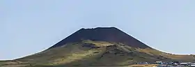 Vue de l'Helgafell depuis l'Eldfell.