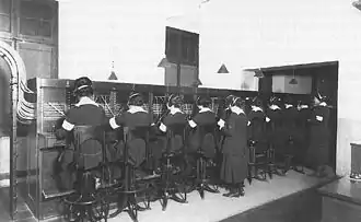 Hello Girls au travail à Chaumont, 1918.