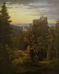 Ruines de Hohbaden, peinture sur toile, Strasbourg, Musée des Beaux-Arts.