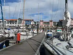 Vue sur le port d'Hendaye (Pyrénées-Atlantiques)