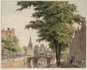 Vue du Leliegracht vers 1770.