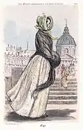  1842, "Les Modes Feminines du XIX Siecle", Original Drypoint Etchings with Colour