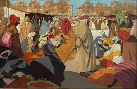 Le Marché aux oranges de Blidah (1898), Bruxelles, musée Fin de siècle.