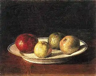 Un plat de pommes (1861), Londres, Tate Gallery.