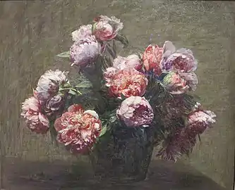 Vase de pivoines (1881), Honolulu Academy of Arts.