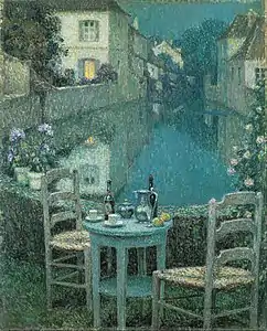 Une petite table au crépuscule (1921), Kurashiki, musée d'art Ohara.