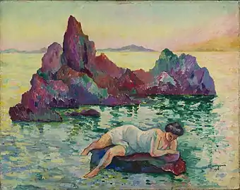 Le Rocher (La Naïade, Cavalière), 1906, huile sur toile, 71 × 89 cm, Collection privée