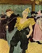 Henri de Toulouse-Lautrec : La clownesse Cha-U-Kao au Moulin Rouge.