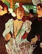 Henri de Toulouse-Lautrec, La Goulue avec deux femmes du Moulin Rouge, 1891-1892.
