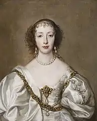 Portrait d'Henriette de France, vue de face, 1638Royal Collection, château de Windsor.