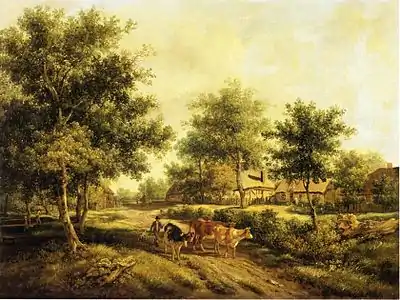Un Hameau de Norfolk, 1840.