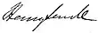 Signature de Henry Sewell