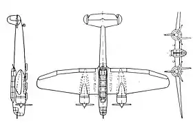 vue en plan de l’avion