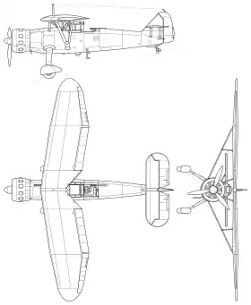 vue en plan de l’avion